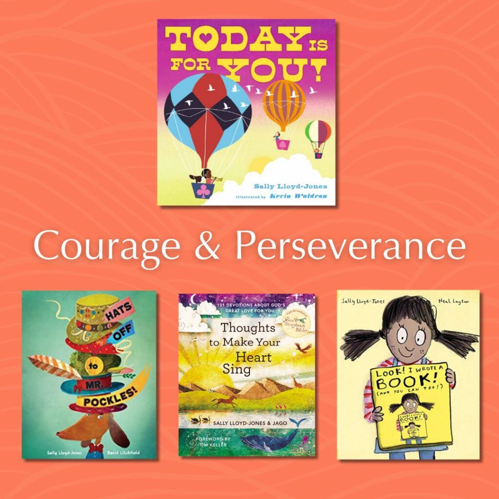 Collection of books about courage
