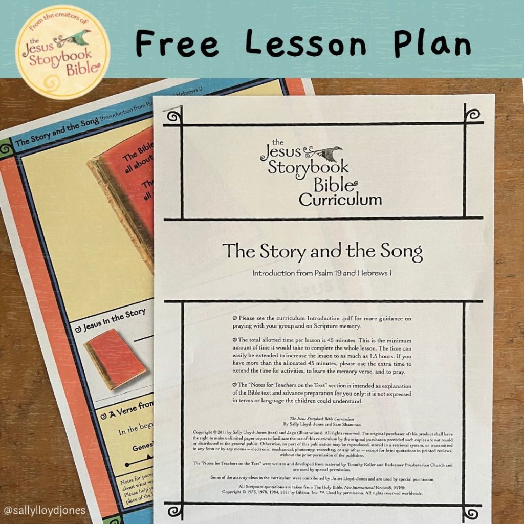 Free Lesson Plan from The Jesus Storybook Bible Curriculum Kit